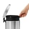 Simplehuman 1.6 gal Round Step-On Can, Brushed, Stainless Steel, 8.9 in CW1834 - alternate 2